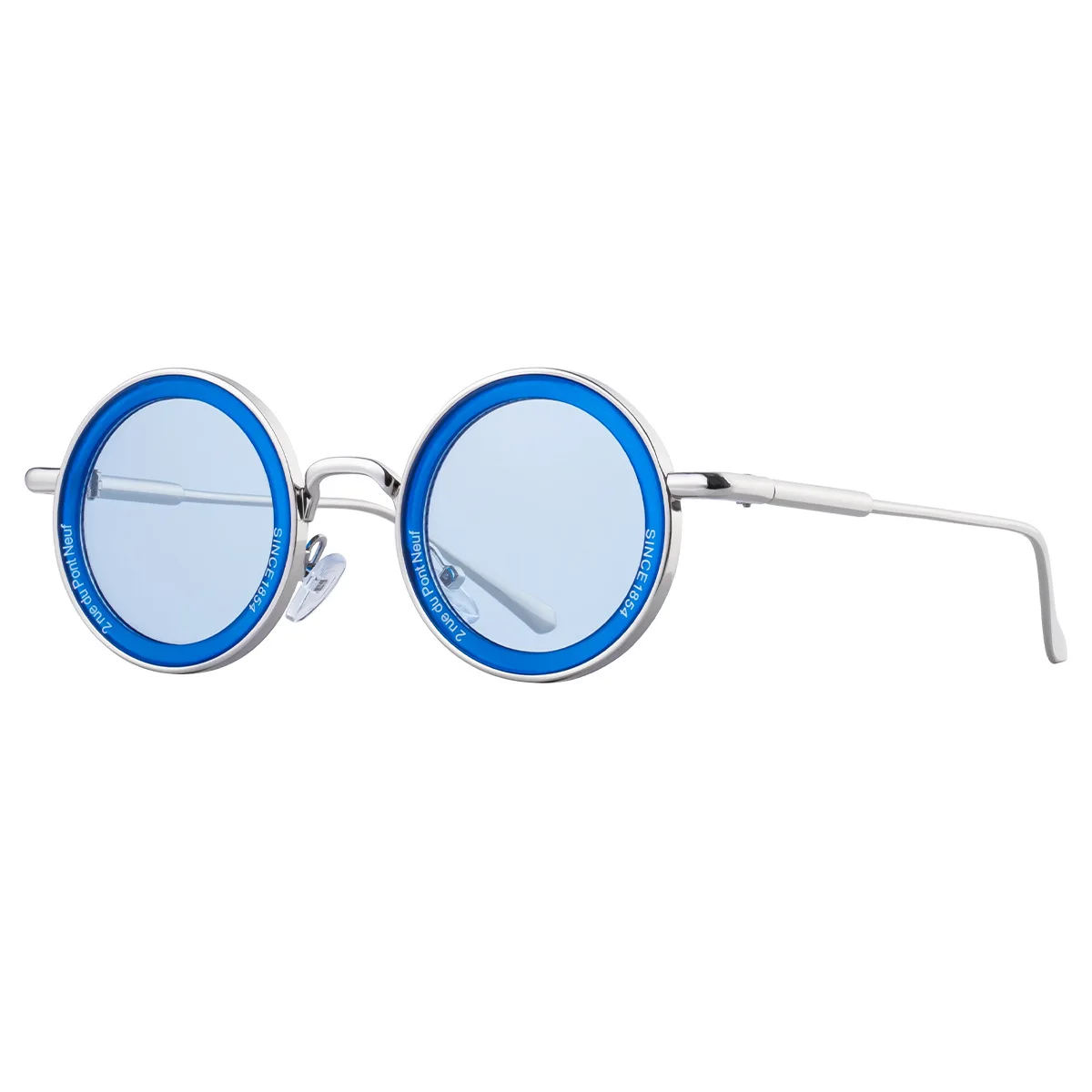 النظارات الشمسية المستديرة Steampunk الرجال خمر الرجال فاسق النظارات الشمسية النساء في نظارات الموضة الرجعية gafas hombre أشعة الشمس النساء