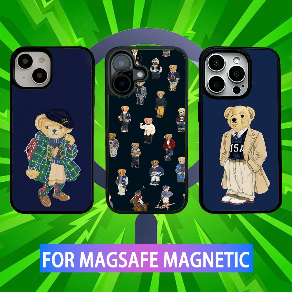 

Fashion B-Barons Bear F-Filou Phone Case For iPhone 16,15,14,13,12,11,Pro,Max,Plus,Mini,SE Magsafe Magnetic Wireless Charging
