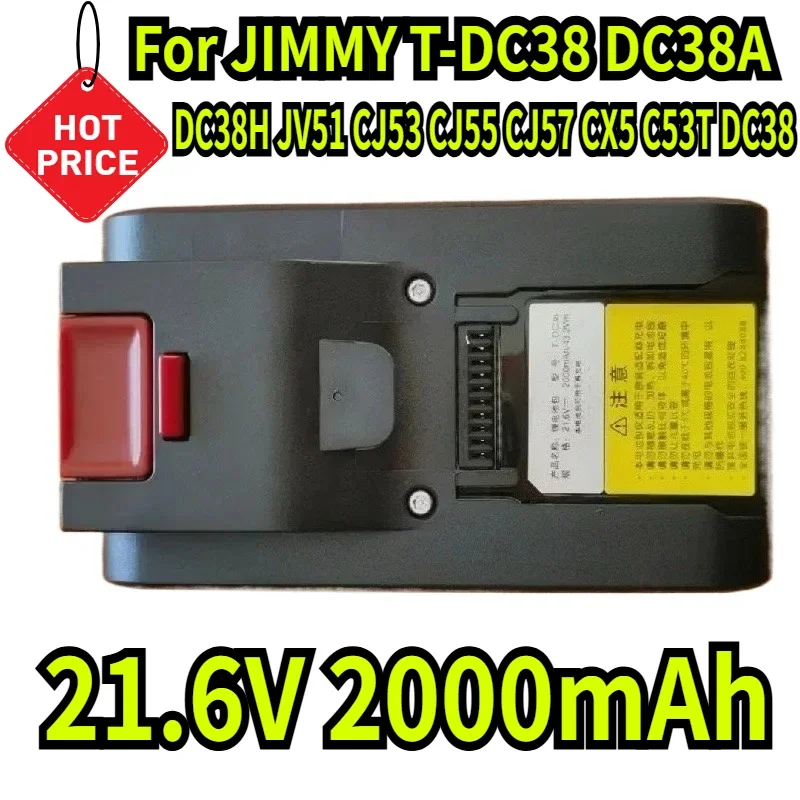 

2000mAh for JIMMY T-DC38 DC38A DC38H JV51 CJ53 CJ55 CJ57 CX5 C53T DC38 Handheld Vacuum Cleaner Battery