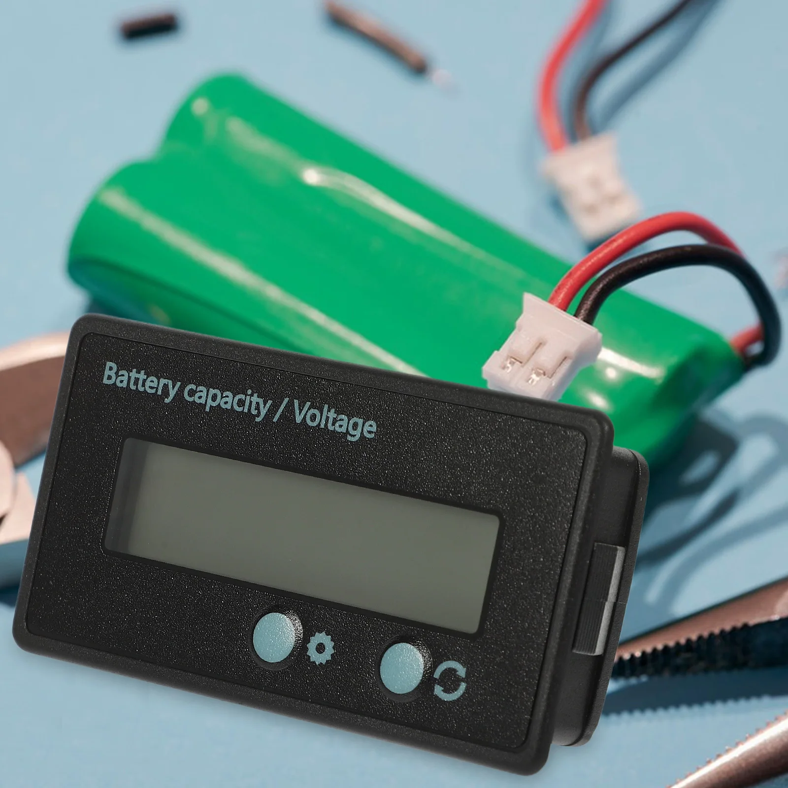 1 conjunto medidor de tensão durável abs pvc habitação precisa voltímetro ferramenta casa indicador capacidade ferramenta teste