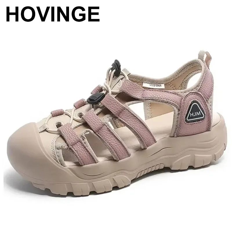 

2025 3.5cm New Soft Soled Genuine Leather Round Toe Sandals Contoured Lightweiget Loafer Ladies Summer Cozy Comfortable Shoes