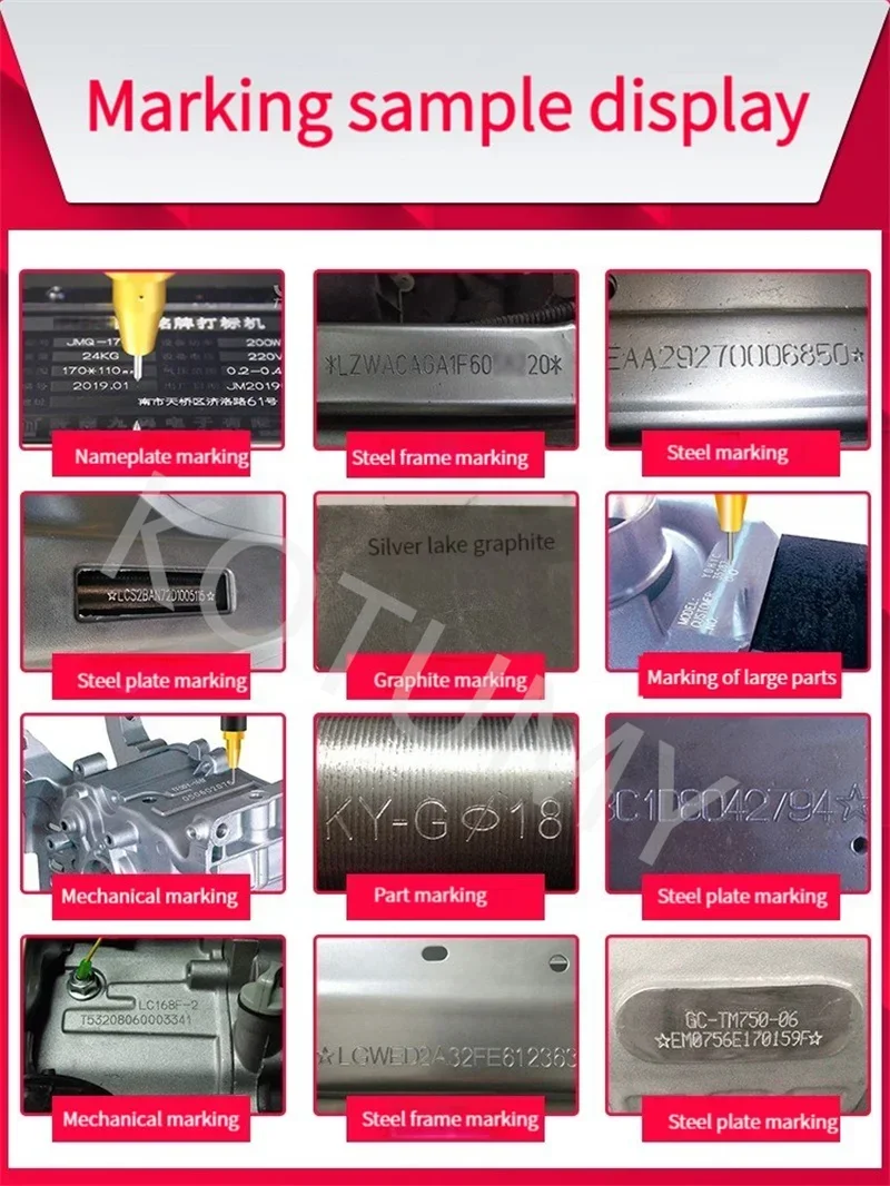 Portable Pneumatic/Electric Metal Dot Peen Marking Machine 170x110 Plotter Printer VIN Code Coding Machine for Business, Industr