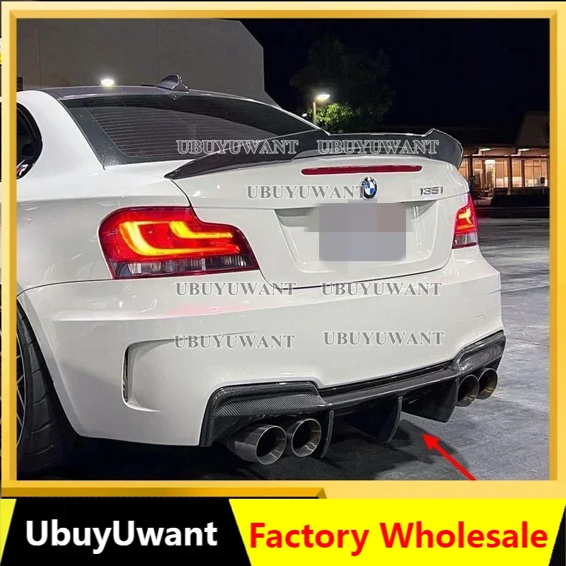 For BMW E82 1 Series 1M Coupe E82 120d 135i 2007-2013 Car Rear Bumper Lip Spoiler Diffuser E82 Rear Diffuser REAL CARBON FIBER