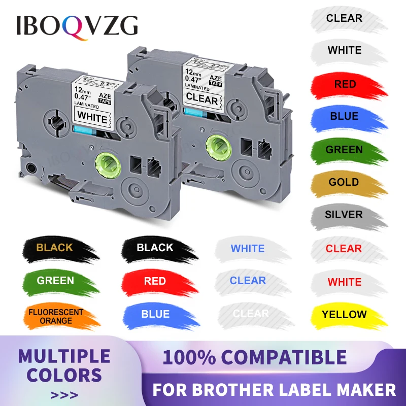 

IBOQVZG 1PK Label Tape 6/912mm Compatible Brother Lable Printer H110 Label Maker tze231 tze221 tz131 TZE211 for brother labeler