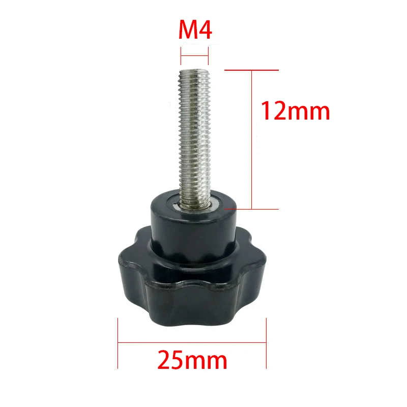 2-10Pcs Carbon Steel Thread Clamping Finger Handle Mechanical Handle Screw M4 M5 M6 M8 M10 M12  Star Shaped Head Knob Screw Bolt - view 6
