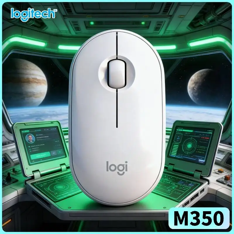 Logitech M350 Wireless Office Mouse - Quiet Clicks, 1000 DPI, 10m Range, Recycled Plastic, Daily Work Study Helper