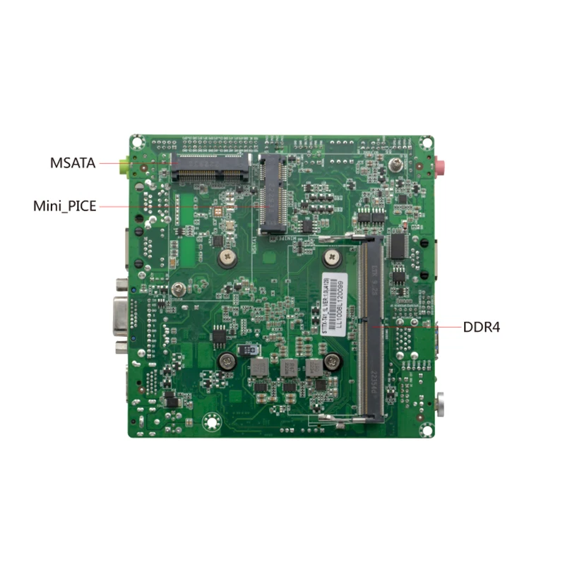 Imagem -02 - Trail Bay-nano-itx Placa-mãe J4125 Vga Hdmi Lvds com Lan Dupla Msata Wifi 4g Ddr3l dc 12v