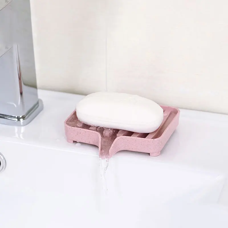 Jabonera creativa de paja de trigo con drenaje, soporte para jabón de baño, almacenamiento de jabón ecológico para baños, Perf de alto costo, 1 ud.