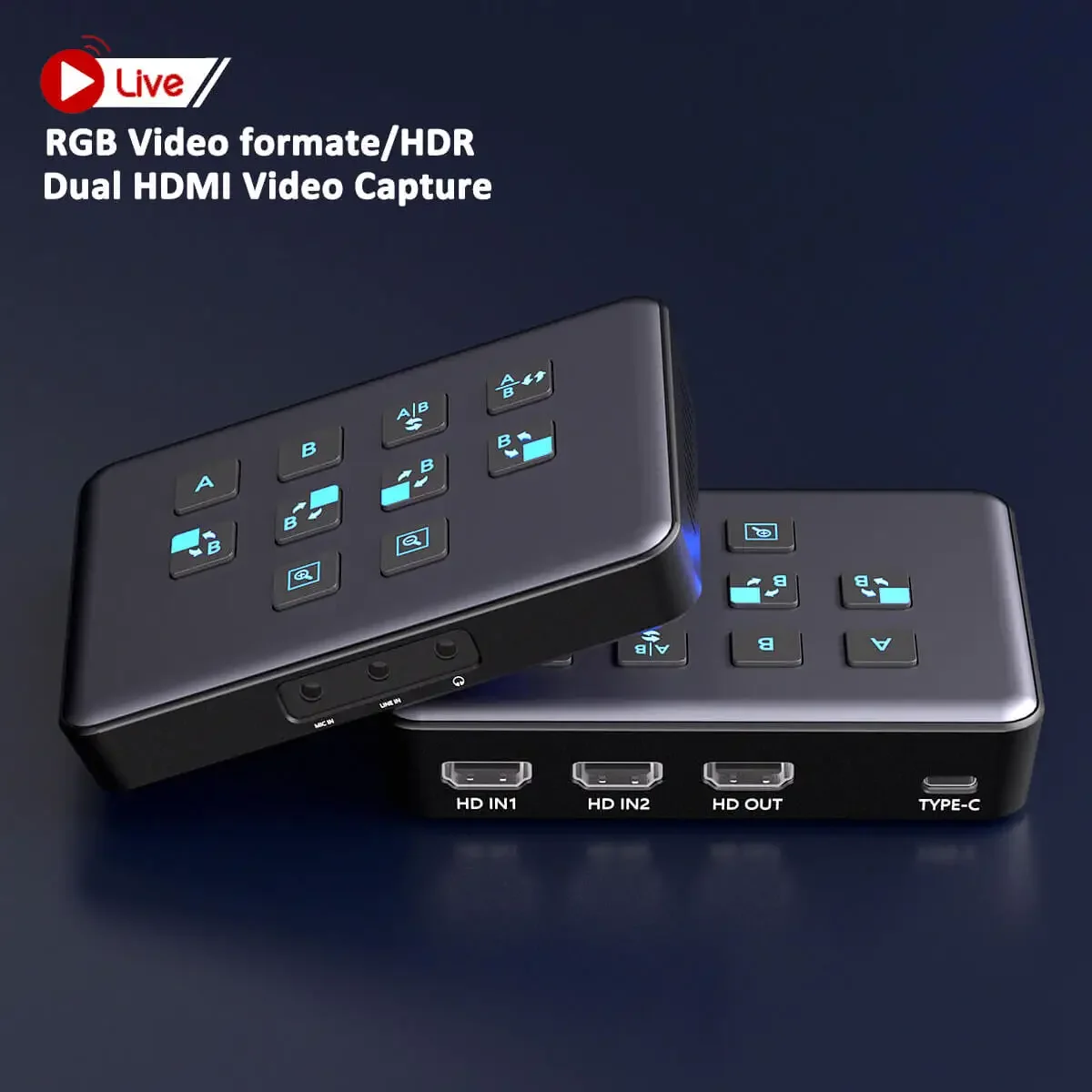 

4k 60Hz hdmi video capture card unique design HDR color uncompressed RGB live gaming/streaming USB 3.0 Dual hdmi video capture