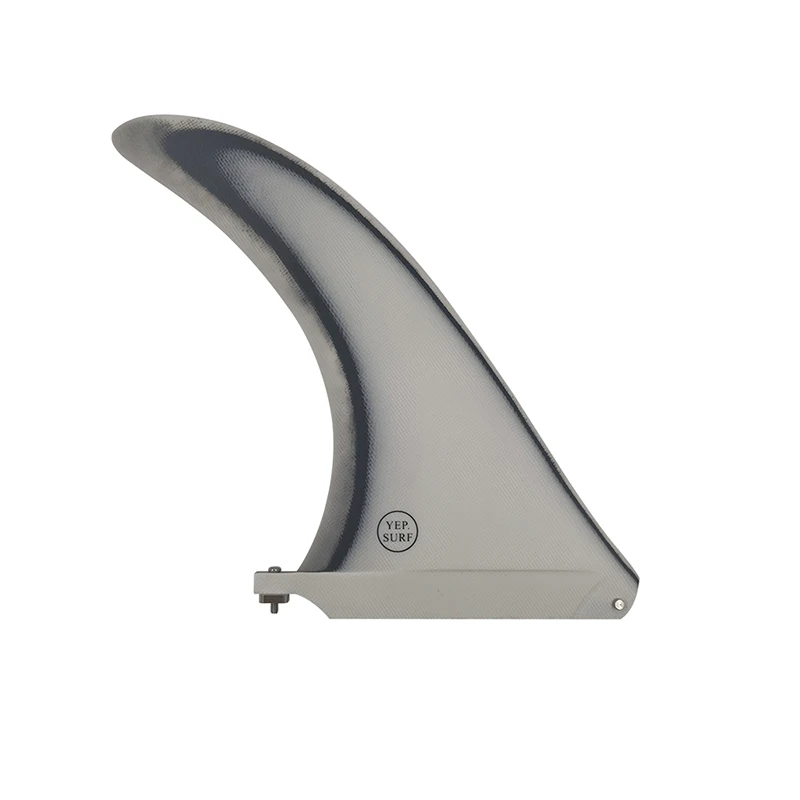 Surf 9 ”Longboard Fin central Aleta Sup Board Fin Color blanco Surf Paddleboard Fin Fibra de vidrio Aletas de surf Longboards