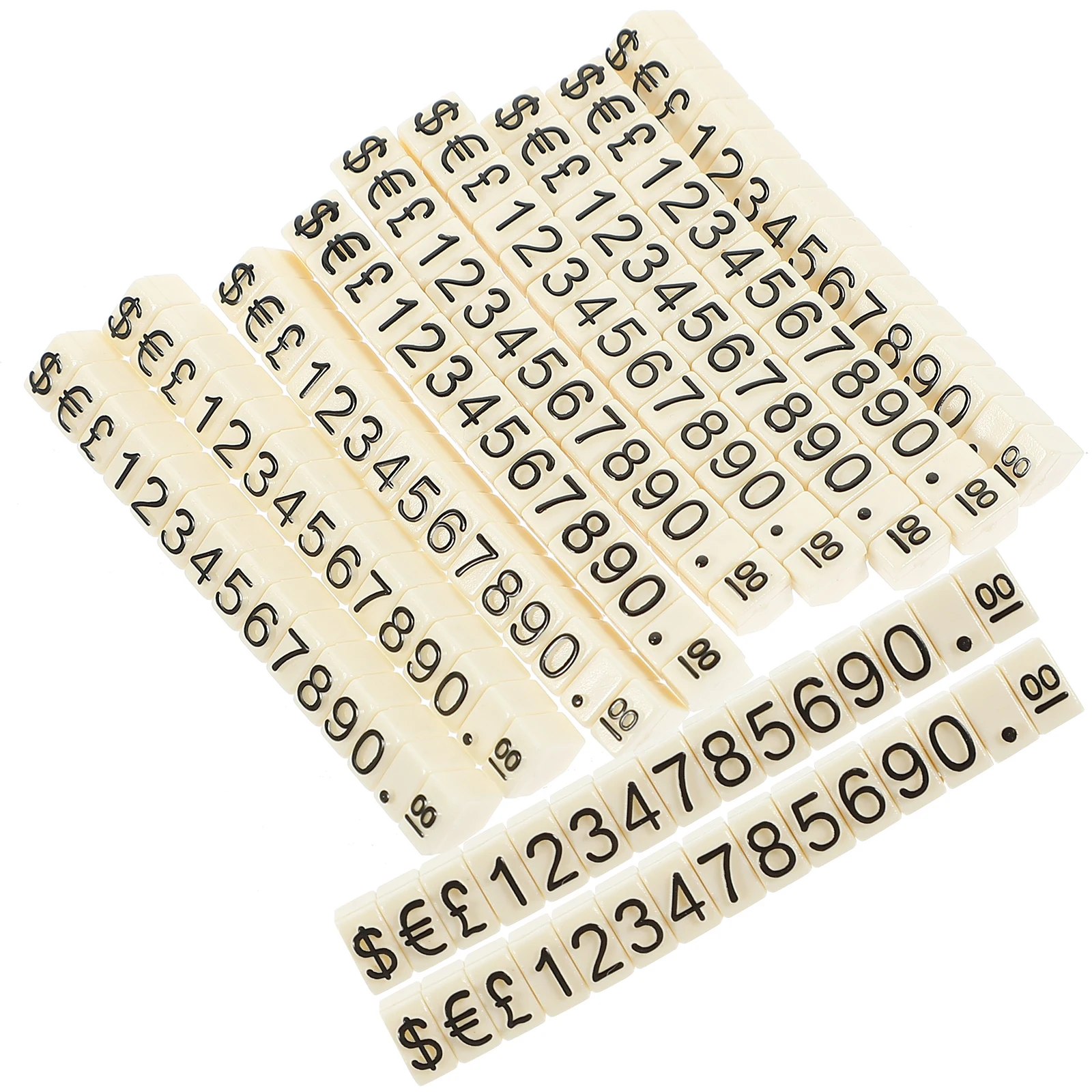 20 Pcs Price Tags Display Cube Sticker Label Stand Jewelry Tags Lightweight Aluminum Alloy Price Display Blocks Folder