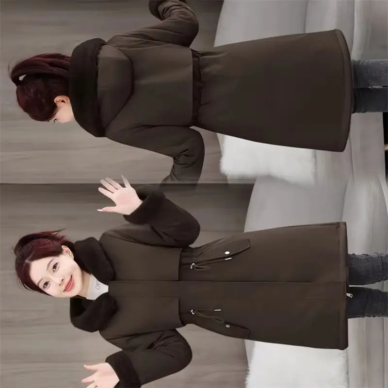 

Зимняя двусторонняя хлопковая куртка с проникновением, женская корейская бархатная парка средней длины, женская толстая хлопковая стеганая куртка, верхняя одежда