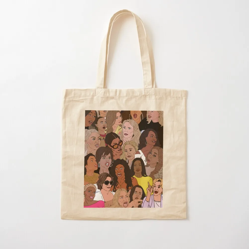 

The Real Housewives of... Bravo TV RHOBH RHONY RHOA RHOP Tote Bag Big bag woman shopping bag Canvas Tote