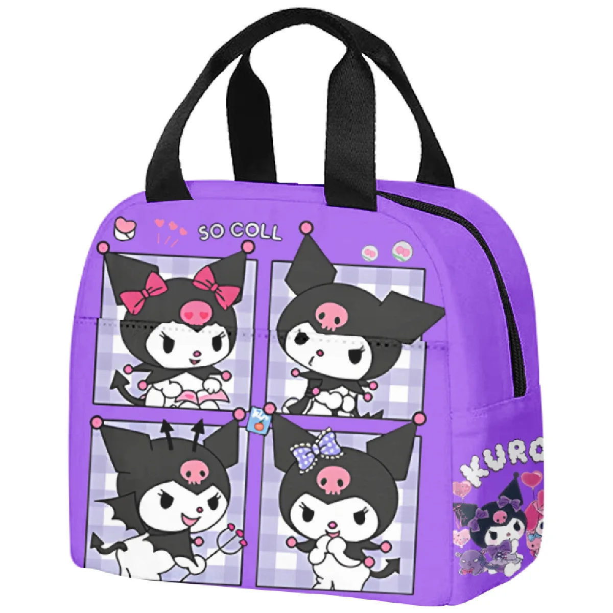 Sanrio Cartoon coibentato Cinnamon Dog Kuromi borsa da pranzo portatile impermeabile confezione portatile riutilizzabile borsa termica per la