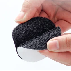 60 40mm Hook and Loop Interlocking Dots Sticky Self Adhesive Fastener Tape Back Coins Hook Loop DIY Carpet Anti Slip Mat