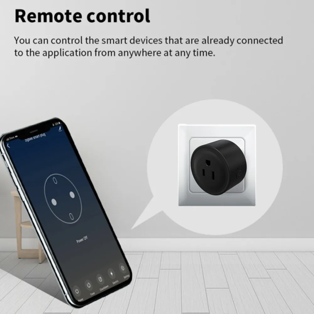 Cerhot Tuya WiFi Smart Plug US 20/16/10A with Power Monitor Remote Control Google Assistant Alexa Yandex Alice Voice Control