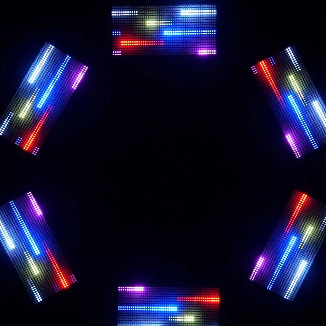 LED 120 منطقة ستروب RGB 3in1 200W غسل الإضاءة DMX512 نادي الحفل باتري الحفل الجمهور النادي الليلي