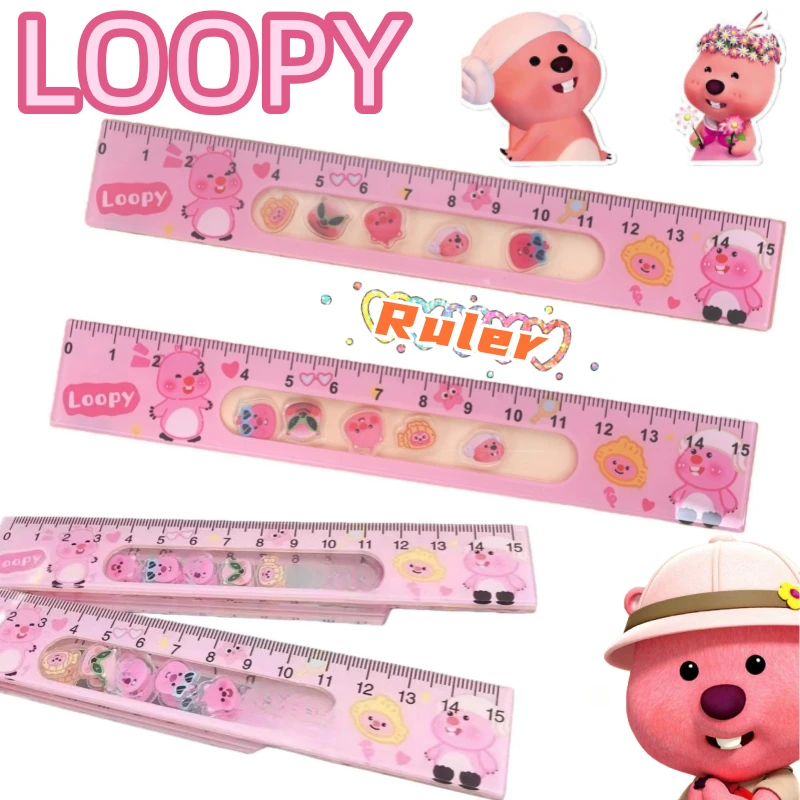 Loopy personalized creative acrylic rocker ruler male and female students entertainment painting ruler accurate measurement tool