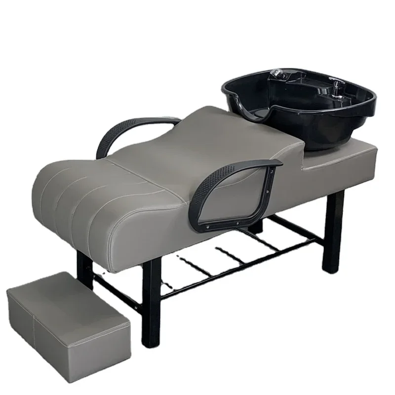 2026 Beauty Portable Barber Shop Furniture Washing Equipment Shampoo Bed Comfortable Lying Shampoo Bed With Bowl