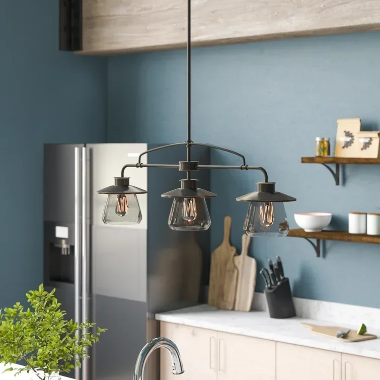 American countryside living room chandelier Restaurant retro industrial style Simple and creative coffee shop pendant light