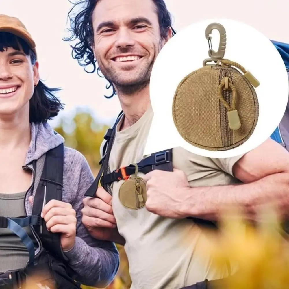موضة حلقة تسلق النايلون حقيبة مفاتيح مقاوم للماء للتدوير سماعة شاحن حقيبة التخزين تغيير المحفظة للتخييم في الهواء الطلق
