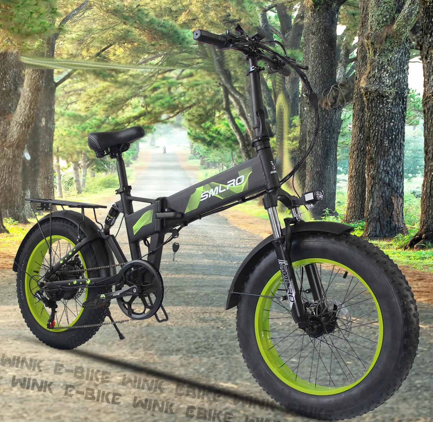 

Electric Bike for Adults 1000W Motor 48V 15AH Removable Battery 20" Fat Tire Ebike with Dual Shock Absorber Foldable Fat Tire