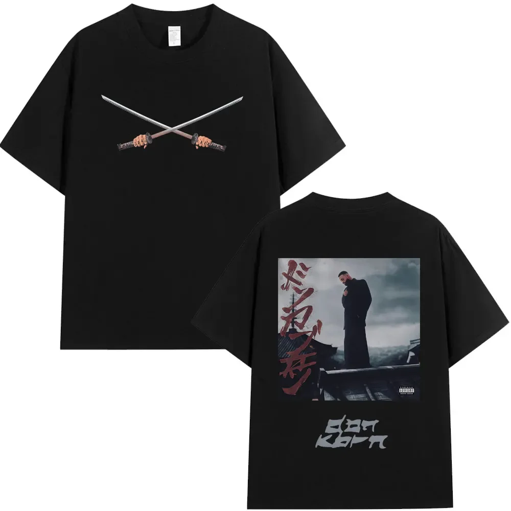 

2025 Male rapper Eladio Carrion DON KBRN album print short-sleeved T-shirt Fashionable hip-hop clothing