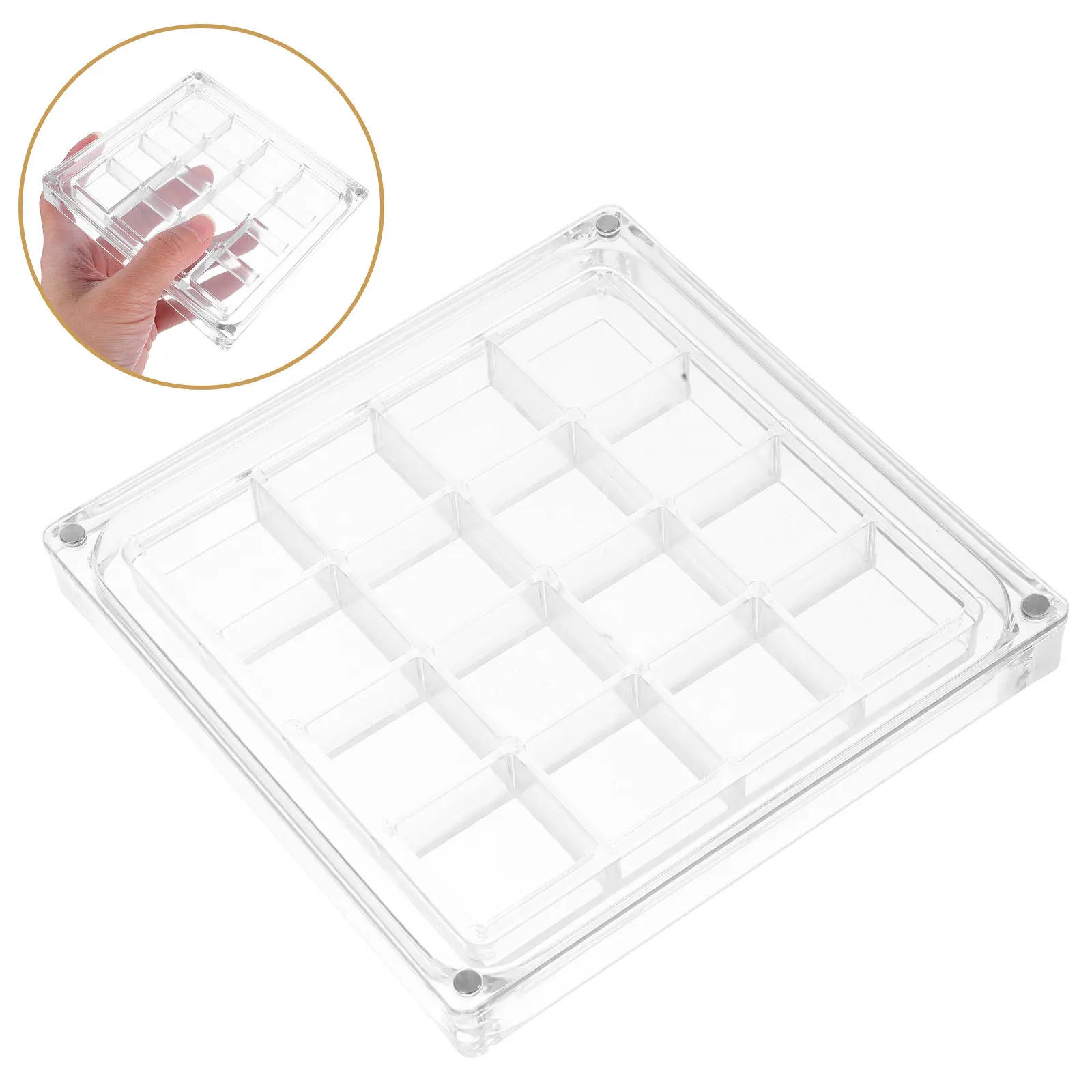 Seashell Display Box Acrylic Transparent Storage Case Magnetic Closure For Shell Collector Coastal Decor Gemstone