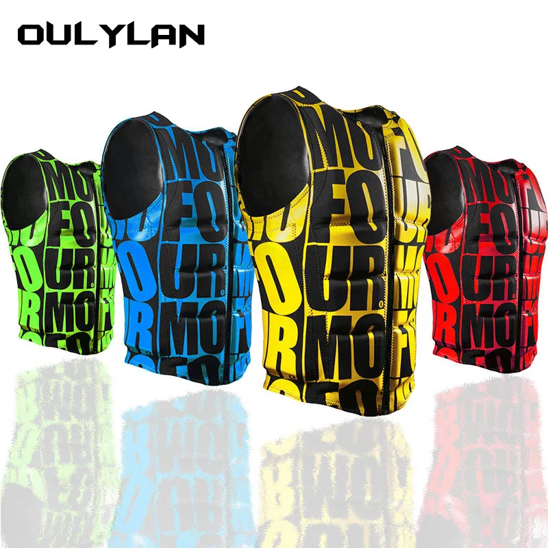 Oulylan Neoprene Life Vest Men Women Life Jacket Buoyancy Lifejacket Fishing Surfing Life Vest Swimming Floating Swimsuit