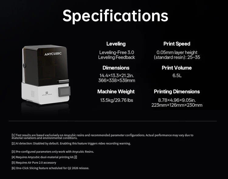 ANYCUBIC Photon P1 14K SLA LCD Resin 3D Printer With Wave Release Technology and Precision-Fitted Industrial-Grade Ball Screw