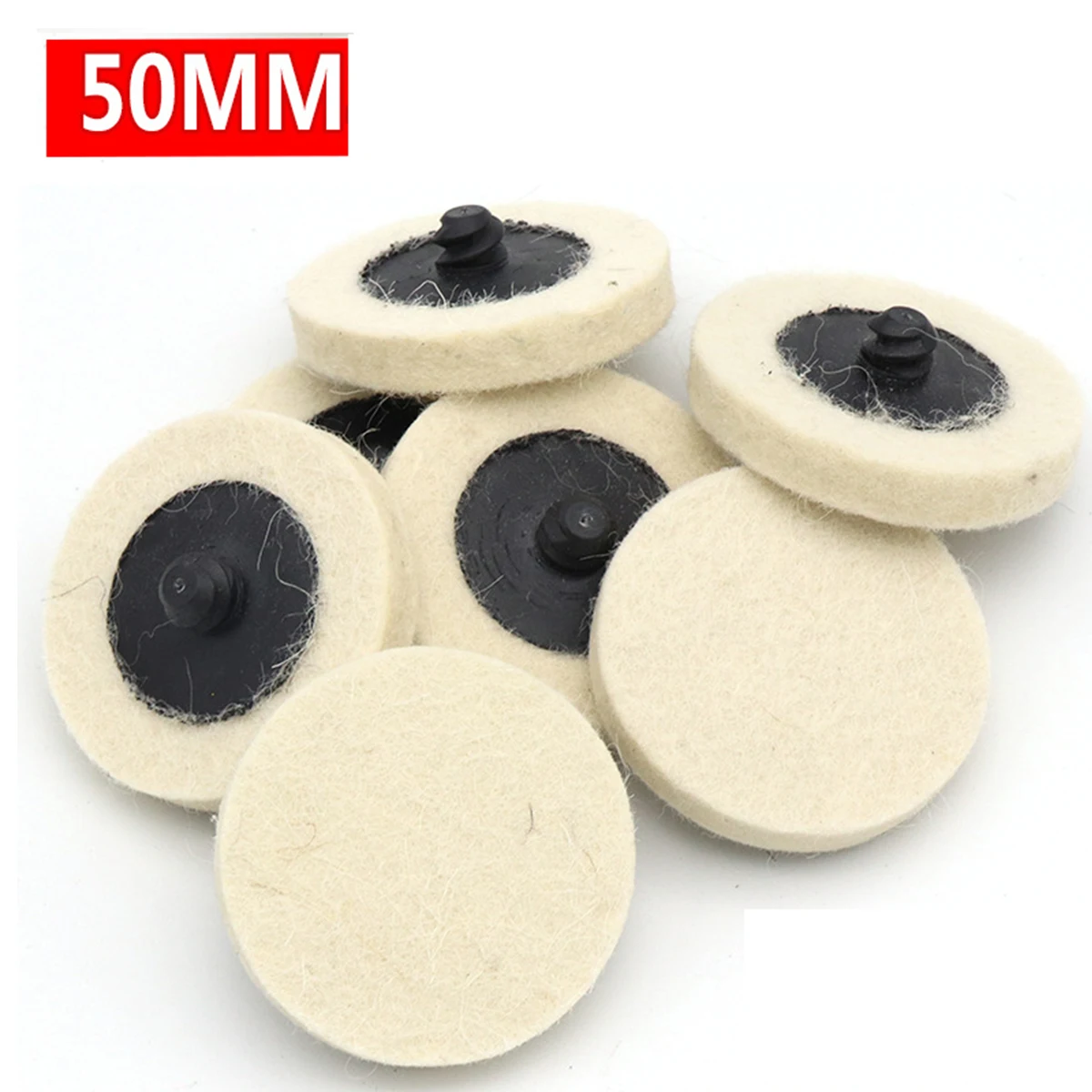 1 pçs 2 Polegada 50mm iam feltro de lã tecido disco polimento roda almofadas polimento moagem ferramentas abrasivas acessórios para dremel