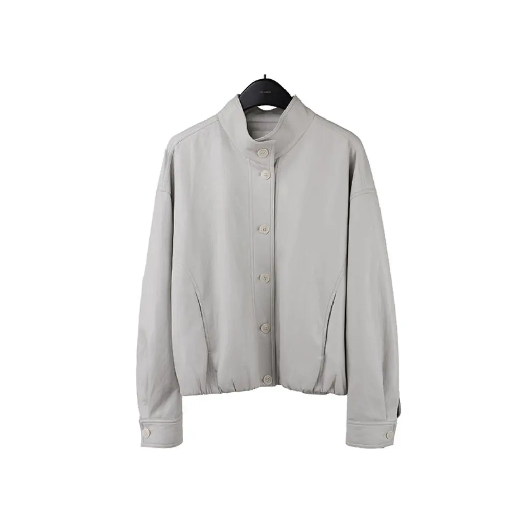 Mind Single-Button PU Leather Jacket Korean Style Minimalist Small Size Coat Outerwear New Arrival Autumn T5502Q