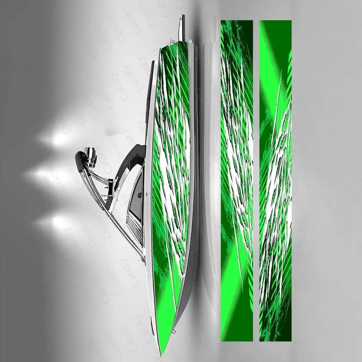 Abstract Gradient Art Design Boat Sticker Fashion Custom Fish Boat-Sticker Vinyl Waterproof Boat Wrap Graphic Boat Wrap Decal