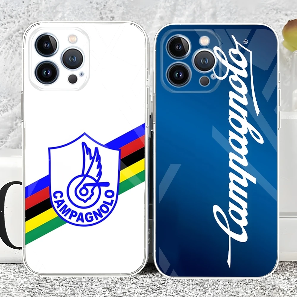 Italy C-Campagnolo Bicycle Phone Case new For iPhone 15 14 12 13 11 Pro Max Mini X XR XS Max 7 8 Plus transparent cover