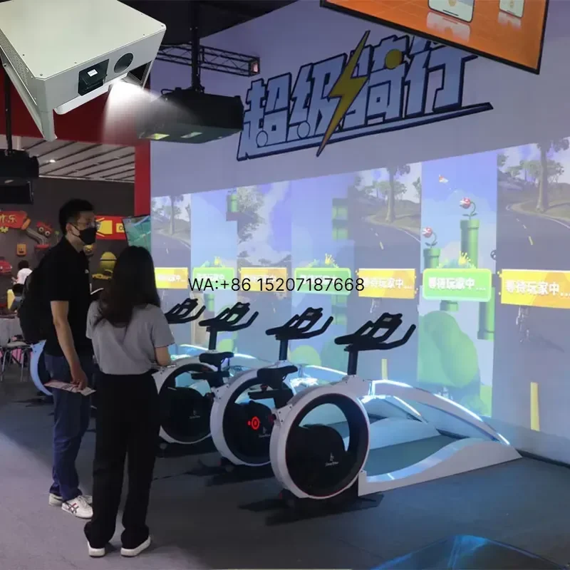 Wmwmnu for Indoor Bicycle Game Smart Interactive Cycling Projection Bike Equipment for Kids Sport Training Centers