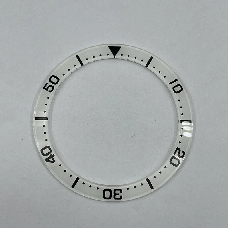 Piezas modificadas de reloj, inserto de bisel de reloj de vidrio luminoso de 40,35/32,51mm, adecuado para caja de reloj de buceo SBDC053