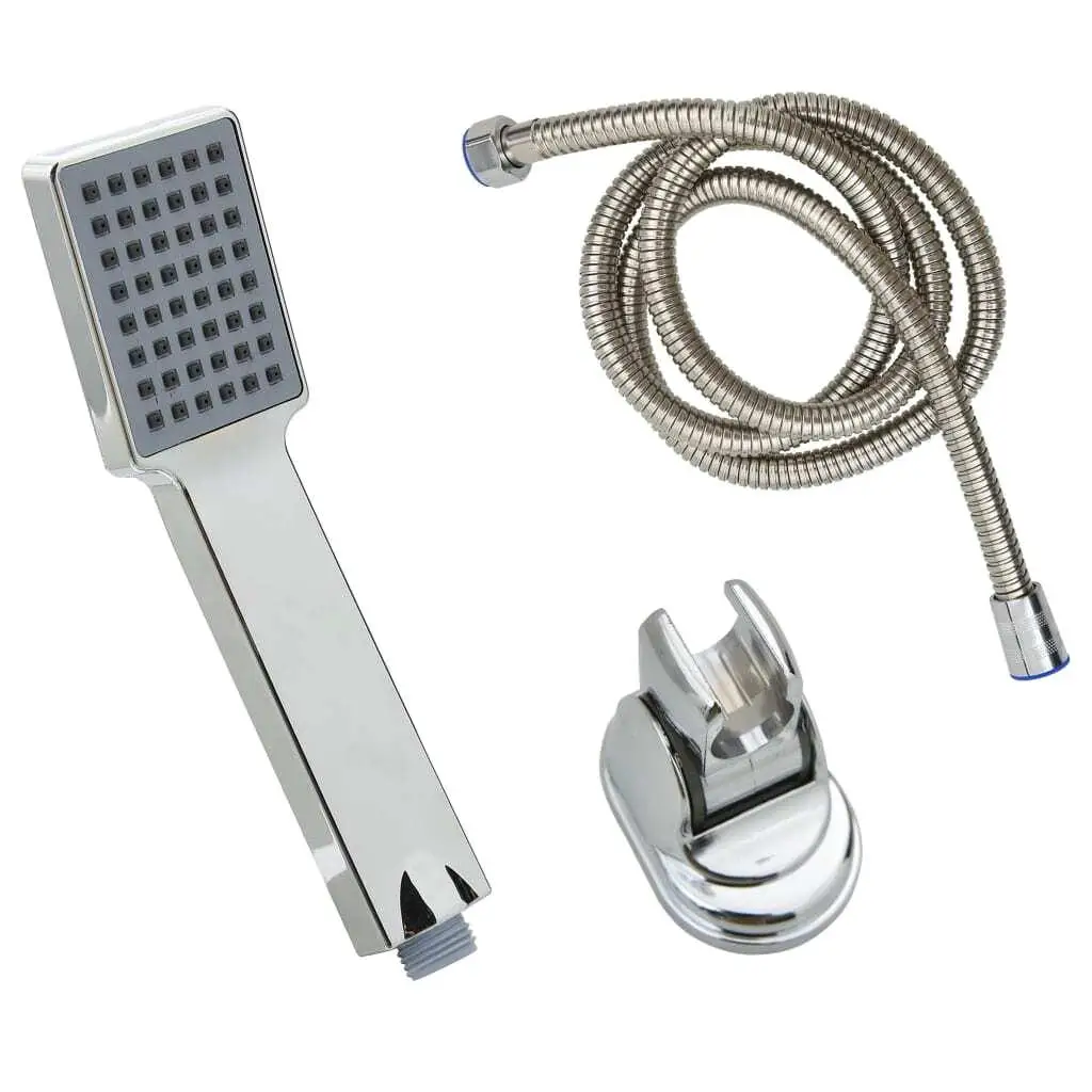 Chrome Handheld Shower Head with 1.5m Hose - Adjustable Spray & Easy Install