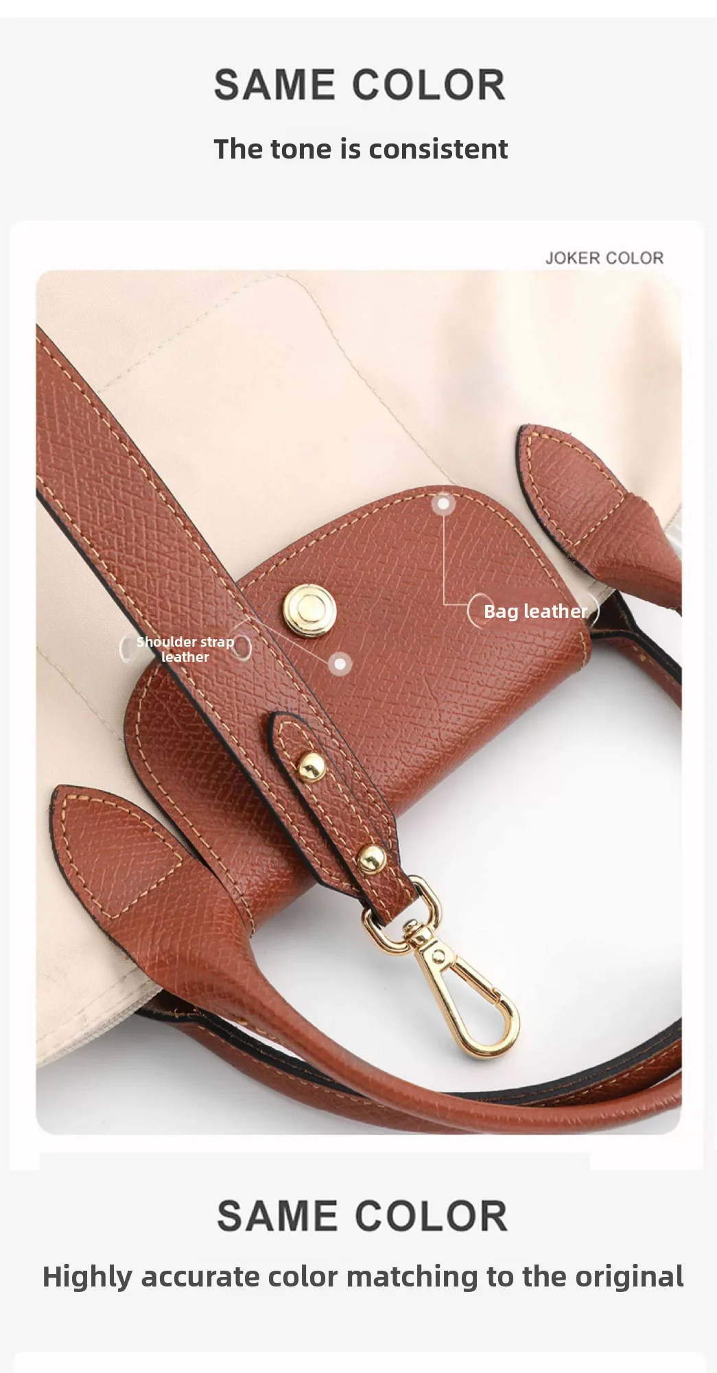 Leather Bag Shoulder Strap for Longchamp S Durable Leather Bag Strap Conversion Kit for Women Crossbody Bags