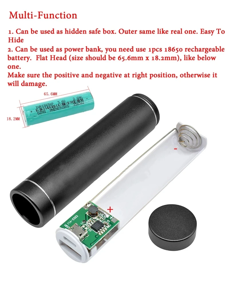 Verborg Verborgen Mini Nep-Powerbank-Opbergvak Voor Het Zien Van Het Geheime Huis Omleidingsvoorraad Kan Een Veilige Container Ter Plaatse Verbergen