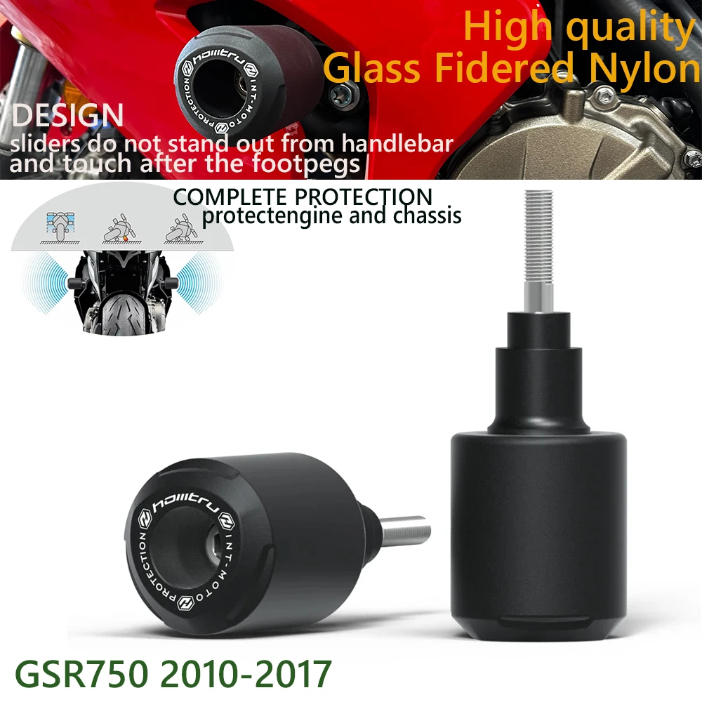

Higher quality Motorcycle Crash Protection Bobbins For SUZUKI GSR750 2010-2017 Heavy Duty Frame Sliders