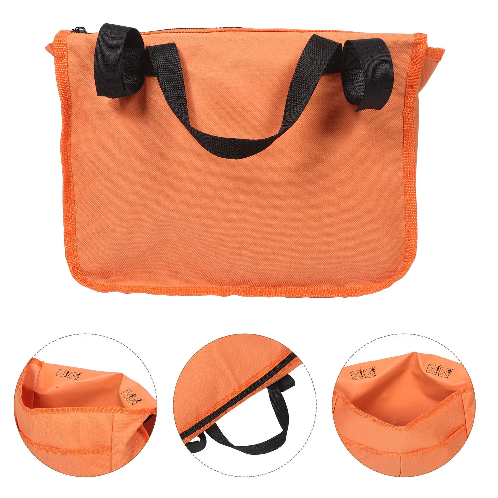 Wheelchair Storage Bag Orange Hanging Side Organizer High Visibility Carry Essentials Travel Daily Use Mobility