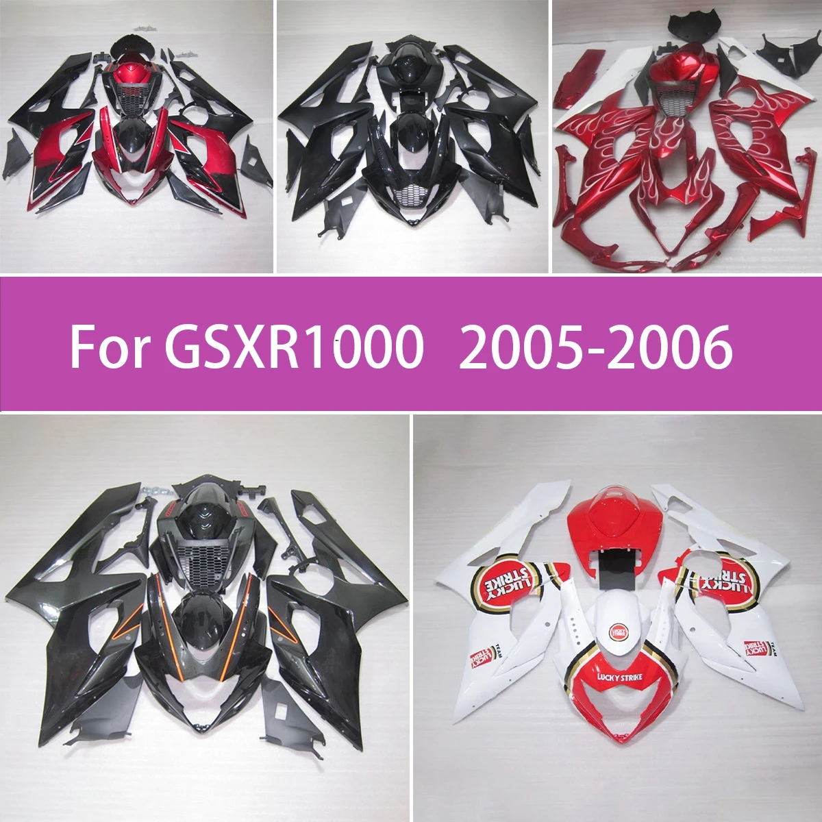 For 2005 2006 Suzuki GSXR1000 Built to Last ABS Fairing Kit 05 06 GSXR 1000 Full Injection Molded Fairings