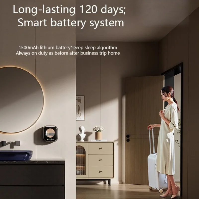 Slimme automatische schuimzeepdispenser - USB-wandmontage, contactloos, oplaadbaar, LED-scherm, grote capaciteit, verstelbaar schuim