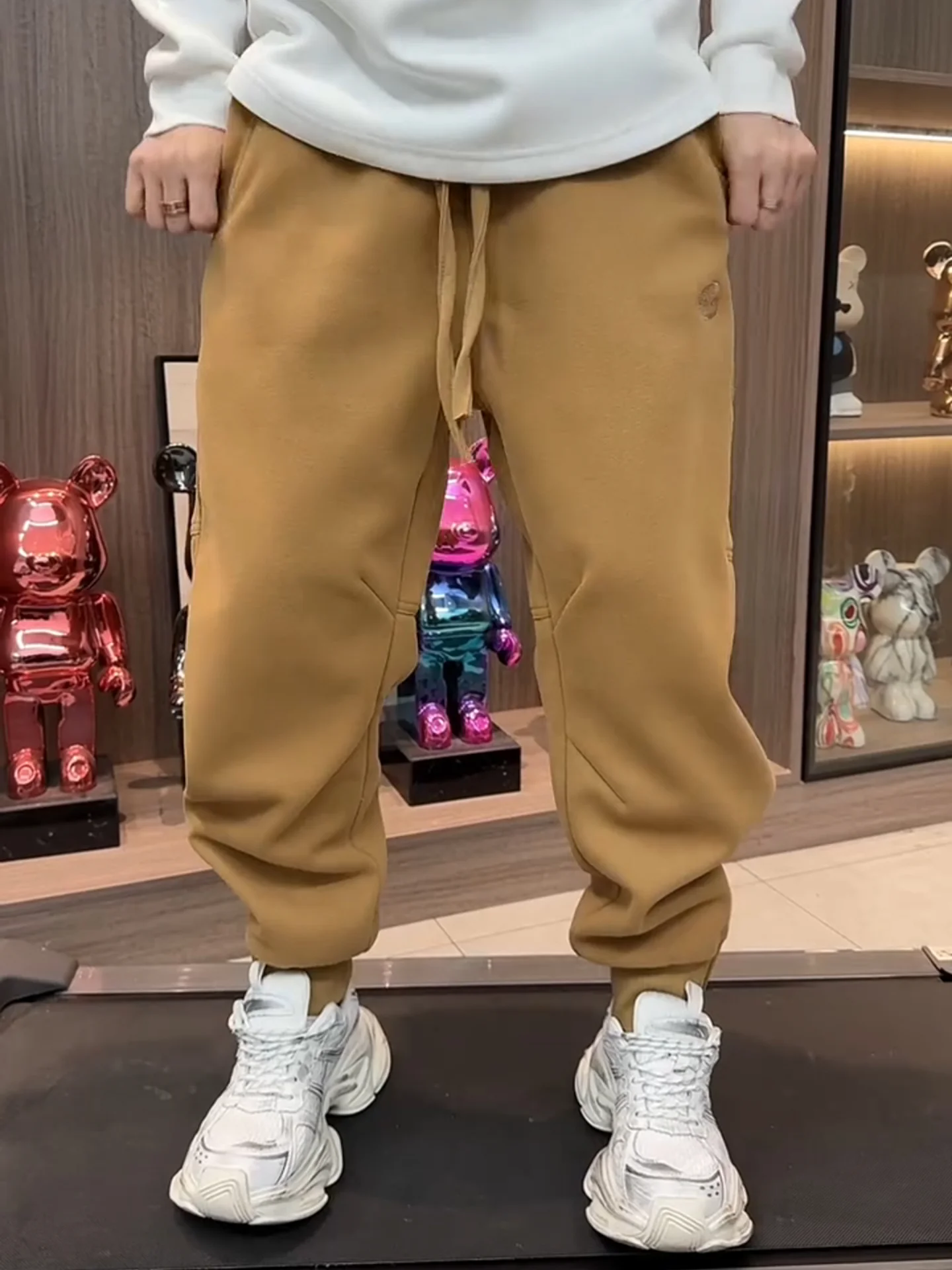 

Высококачественные повседневные брюки, мужские и женские модные брюки для отдыха с манжетами, американские зимние тяжелые брюки, Новое поступление