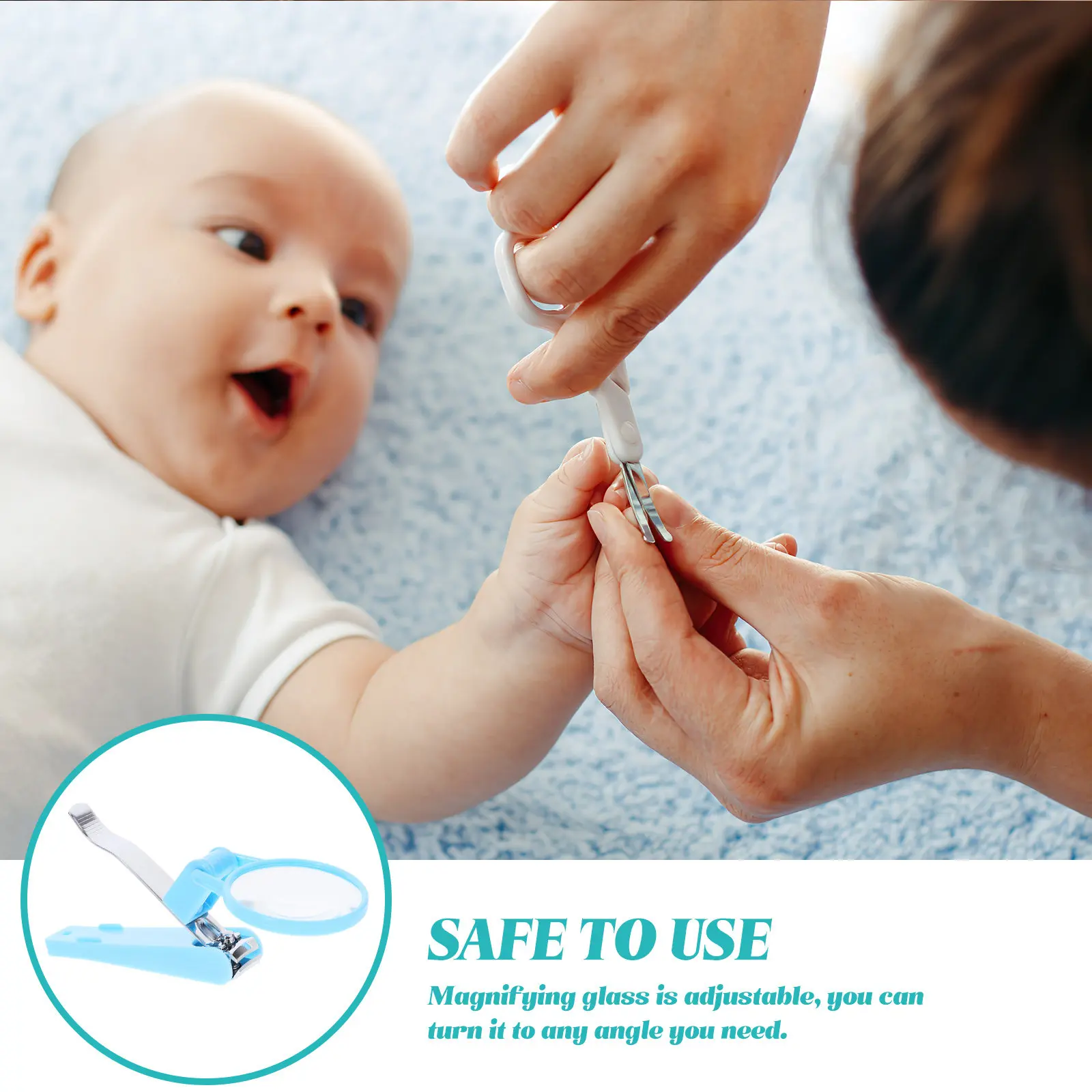 

Foldable Nail Clipper with Adjustable Magnifier Ergonomic Handle for Elderly Nail Cutters Portable Manicure Pedicure Grooming