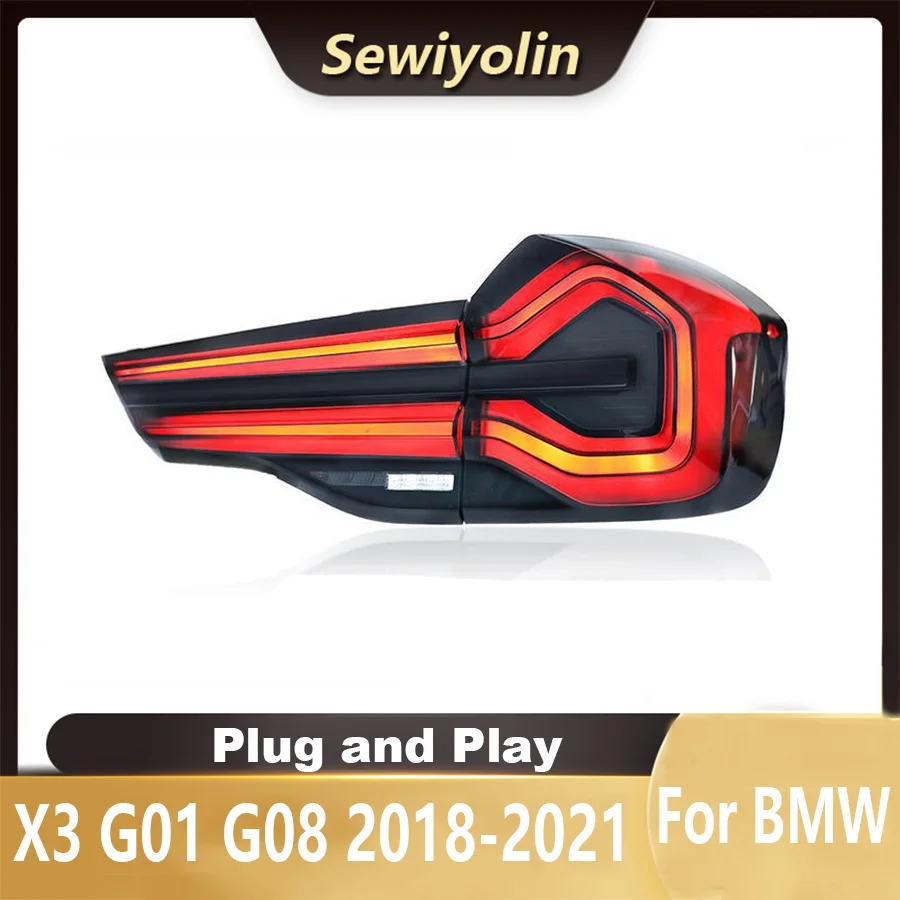 For BMW X3 G01 G08 LED Taillight 2017-2021 Car LED Tail Light Auto Lamp Reverse Brake Fog lights DRL Plug and Play IP67 2pcs/Set