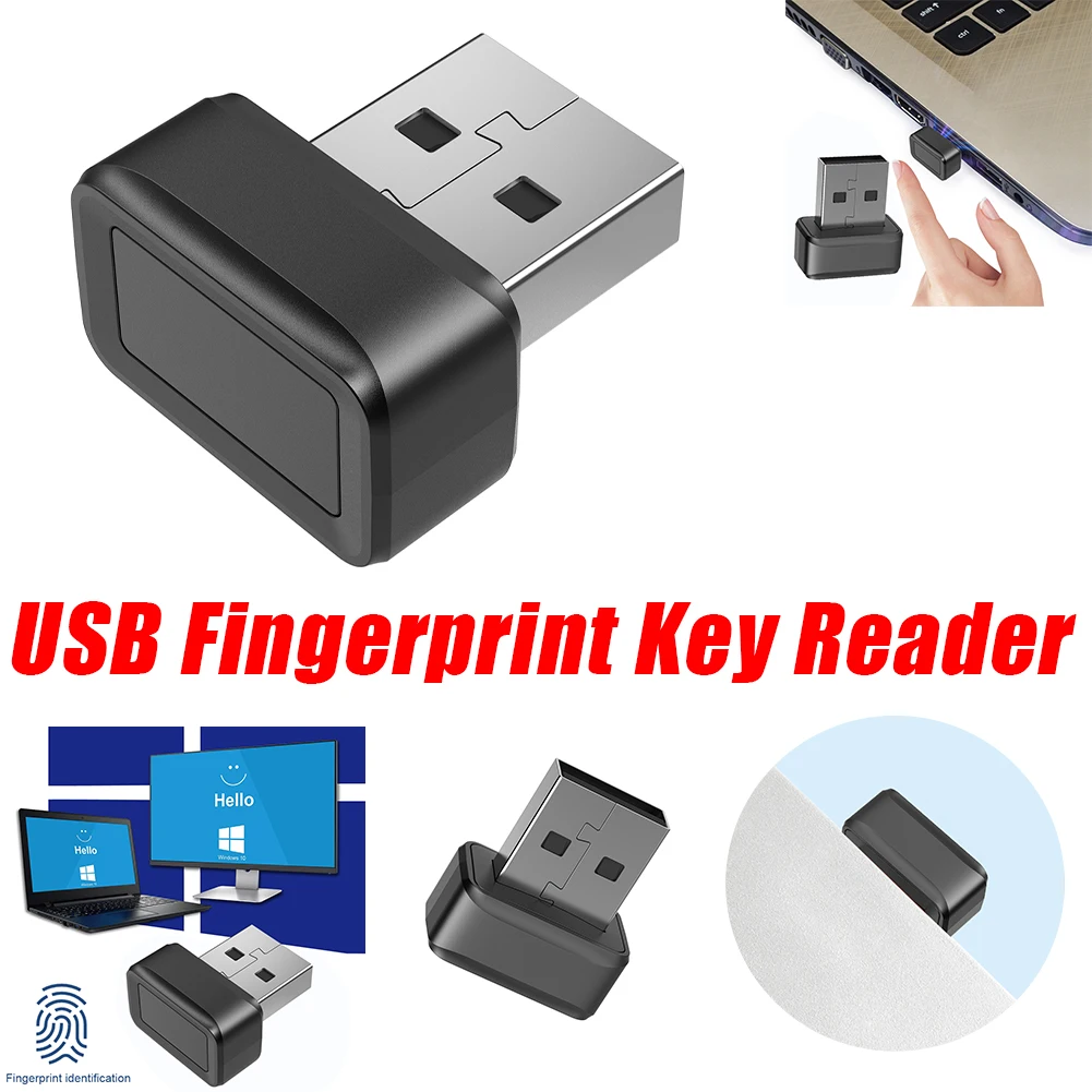 

USB-ключ-ридер с защитой от подделок, портативный биометрический ключ безопасности Windows Hello, мини-ключ безопасности для ПК или ноутбука