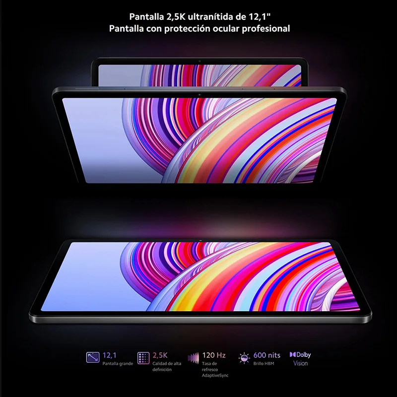 Xiaomi Redmi Pad Pro tablet, AdaptiveSync 120Hz,8 MP camera, 10000 mAh, 33 W charging, Dolby Vision