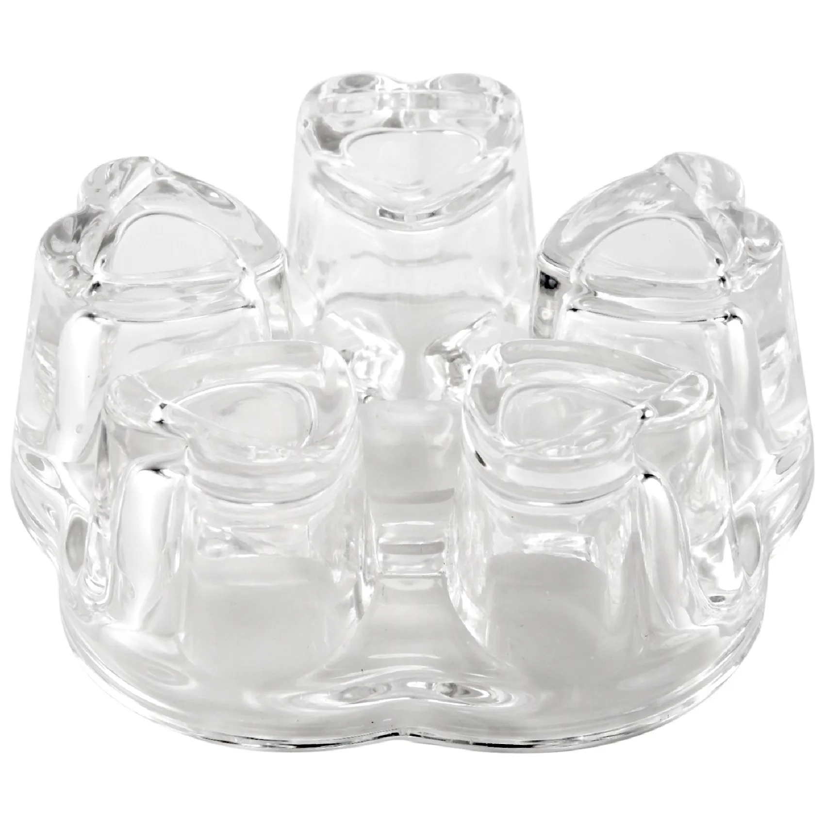 Hot sale Clear Glass Heat-Resisting Heart Shape Teapot' Warmer Heater Base Candle Holder