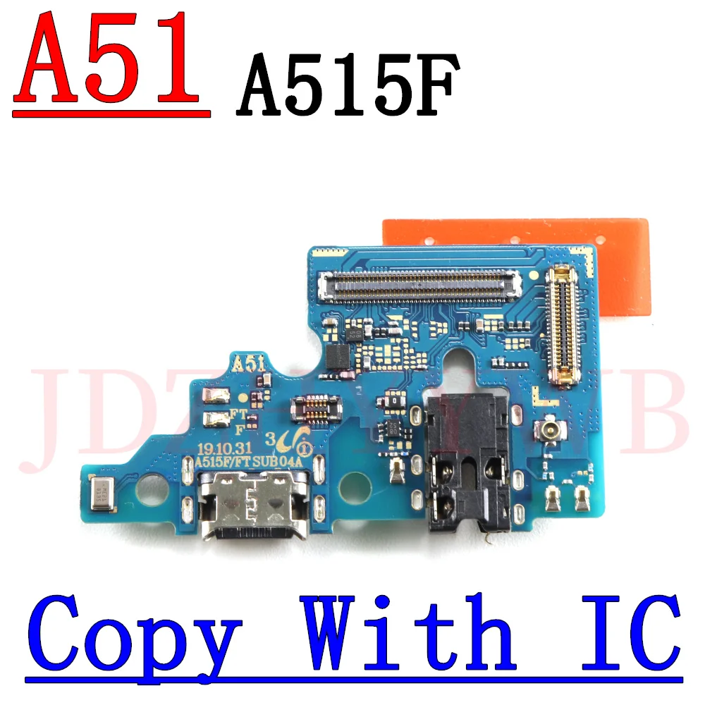 USB Charge Port Jack Dock Connector Charging Board For Samsung Galaxy A51 SM-A515F Motherboard Main Flex Cable